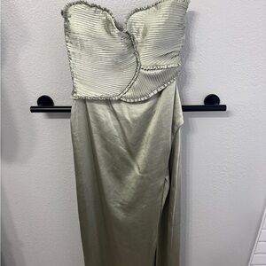 Meshki Light Green Satin Gown - NEVER WORN